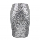 New product temperament fashion solid color sequin half skirt party banquet shiny high waist Slimming pencil skirt