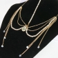 Exotic headdress Metal wind rhinester claw chain hair accessories temperament forehead accessories crystal zircon eyebrow pendant bride head chain