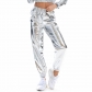 Casual sports street hip-hop party shiny phantom pants hologram laser loose women's pants