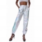 Casual sports street hip-hop party shiny phantom pants hologram laser loose women's pants