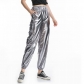 Casual sports street hip-hop party shiny phantom pants hologram laser loose women's pants