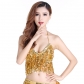 European and American sequin performance performance top belly dance sequin bra DS nightclub stage sequin fringe suit