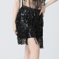 European and American sequin fringe dance dress dance performance dress fringe half skirt festival stage performance dress Latin dance dress