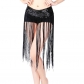 Belly Dance Waist Chain Waist Towel Elastic glitter fringe arm towel glitter tribal waist towel nightclub fringe dance skirt