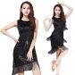 Latin dance sequin dress tassel costume dance stage costume competition costume cha-cha Latin dance costume