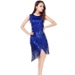 Latin dance sequin dress tassel costume dance stage costume competition costume cha-cha Latin dance costume