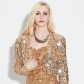 Adult sequin costume cardigan coat fashion party evening dress stage performance dress short female