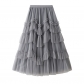 French retro multi -layered mesh skirt spring new niche INS lace puff big skirt