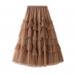 French retro multi -layered mesh skirt spring new niche INS lace puff big skirt