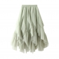 Lotus leaf gauze skirt skirt female 2023 spring high waist small, net gauze skirt half skirt