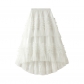 The new versatile mesh long skirt hierarchical heavy workmade cake skirt half -body skirt irregular thin yarn skirt women