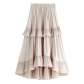 Boxer skirt female autumn A -line pleated skirt 2023 new front and short lotus leaf edge irregular cake skirt