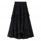 Boxer skirt female autumn A -line pleated skirt 2023 new front and short lotus leaf edge irregular cake skirt