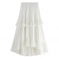 Boxer skirt female autumn A -line pleated skirt 2023 new front and short lotus leaf edge irregular cake skirt