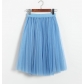 2023 spring and summer new mesh skirt sweet princess skirt big jai gauze skirt puffed skirt in the long skirt