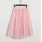 2023 spring and summer new mesh skirt sweet princess skirt big jai gauze skirt puffed skirt in the long skirt