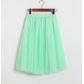 2023 spring and summer new mesh skirt sweet princess skirt big jai gauze skirt puffed skirt in the long skirt