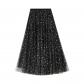 Starry Sky Skirt Female Autumn and Winter Skirt Fairy A -Shadow Middle Long Skirt Sencers Sequenant Star Net Skirt