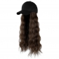 Wig female with hat wig fashion new natural duck cap one piece wig cap water ripple long roll found goods