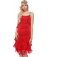 Wind Splicing Tassel Sleeveless A-line Skirt Dress Female 3 colors size 5