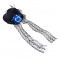 lolita Small Top Hat Goth Rose Lace Retro Hairpin Small hat Comic-Con party Event Hat Accessory