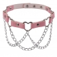 Original dark neck strap collar collar female interest metal chain love PU quality tassel clavicle chain necklace