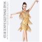 New sequin skirt tassel Latin dance skirt adult double V Latin dance dress female dance performance costume