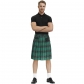 2023 New men's plaid skirt Scottish plaid skirt men's plaid pleated skirt stage performance costume
