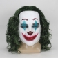 Halloween clown Latex Mask joker wig Cosplay Ball horror prop perimeter