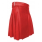 Hot selling Scottish festival skirt men's plaid multi-color leather pleated skirt