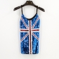 Summer new adult stage costume sexy shoulder sequin suspender Union Jack vest performance costume female tide