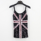 Summer new adult stage costume sexy shoulder sequin suspender Union Jack vest performance costume female tide