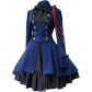 Medieval Renaissance Retro Gothic dress bow Long Sleeve peplum steampunk cosplay