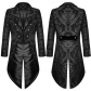 New mid-century vintage Gothic steampunk mid-length jacquard tuxedo