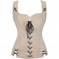 New Renaissance steampunk pirate vest Medieval lace-up vest for women