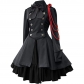 Medieval Renaissance Retro Gothic dress bow Long Sleeve peplum steampunk cosplay