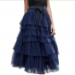 Fashion summer fresh sweet European and American women's long skirt cake skirt half skirt