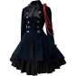 Medieval Renaissance Retro Gothic dress bow Long Sleeve peplum steampunk cosplay