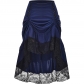 New mid-century retro Gothic steampunk irregular lace patchwork skirt