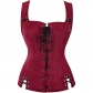 New Renaissance steampunk pirate vest Medieval lace-up vest for women