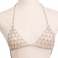 European and American exaggerated accessories sexy summer gold and silver mesh Chain bra Body Chain female