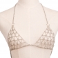 European and American exaggerated accessories sexy summer gold and silver mesh Chain bra Body Chain female