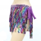 New Halloween holiday performance dress colorful tassel waist towel belly dance sequin tassel hip towel performance dress dance skirt