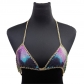 Fashion triangle bikini new exaggerated necklace personality aluminum piece chain body chain chest chain