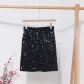 Europe and the United States glitter sequin half skirt female elastic high waist show thin Spice girl short skirt sexy package hip A-line skirt