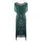 1920s retro glitter fringed dress Female Gatsby high-end banquet party evening dress