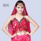 Bund sequin colorful chest wrap belly dance bra hanging coin stage show sequin fringe top