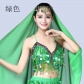 Bund sequin colorful chest wrap belly dance bra hanging coin stage show sequin fringe top