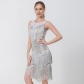 European and American sequin fringed skirt dress Latin dance dress dance dress stage dance dress performance dress dance dress