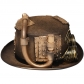 Explosive steampunk Gothic steam tube top hat goggles